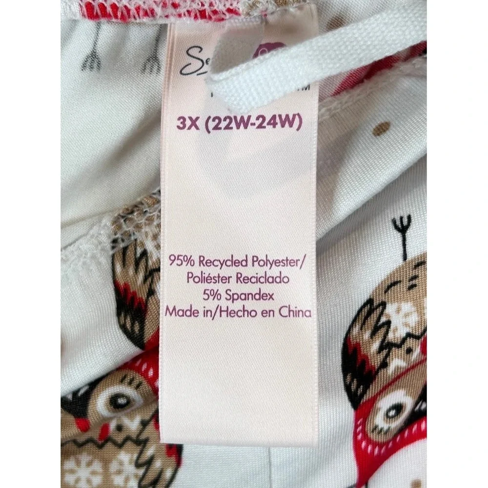 Secret Treasures Pajama Set Women's 3X‎ (22-24W)Owl Print Long Sleeve Top Pants